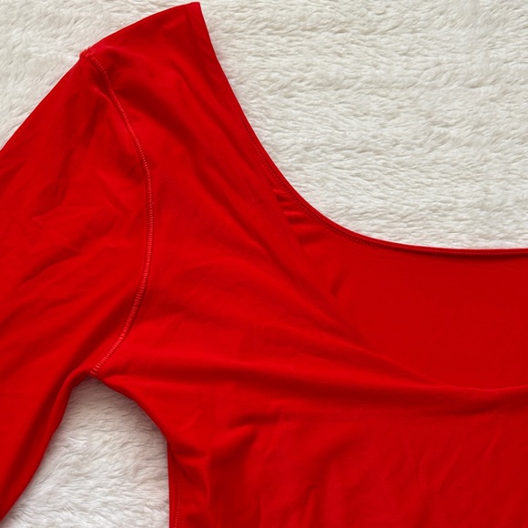 Smoothez by Aerie Red Long Sleeve Bodysuit new with tag. Size XL - Picture 4 of 7